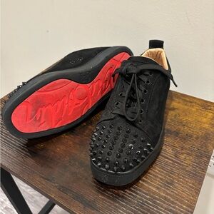 Christian Louboutin Black Spiked Sneakers